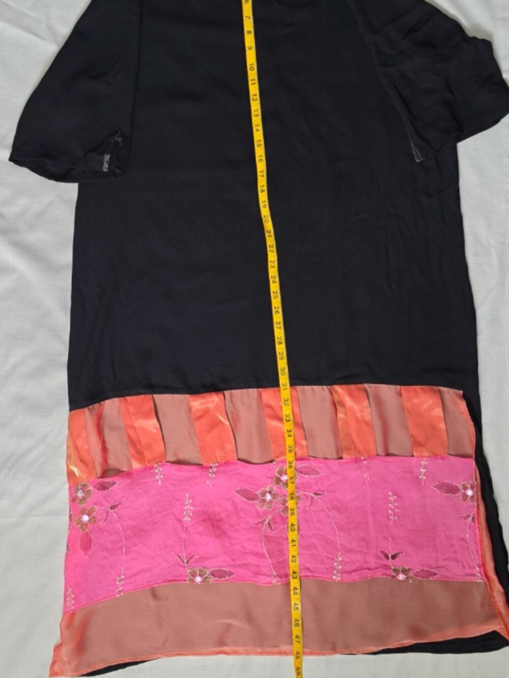 Edna Paz Israeli Designer Colorblock Art-to-Wear Maxi Dress Size 46 - Picture 6 of 8